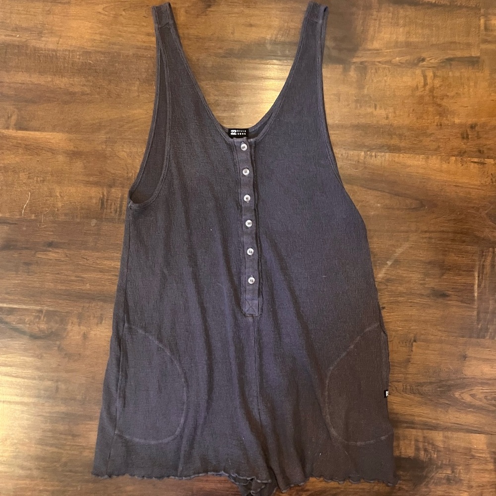 Charcoal Grey/black Billabong romper or overalls